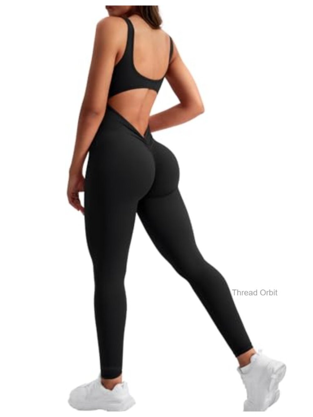 One Piece Backless Jumpsuit Tummy Control Workout